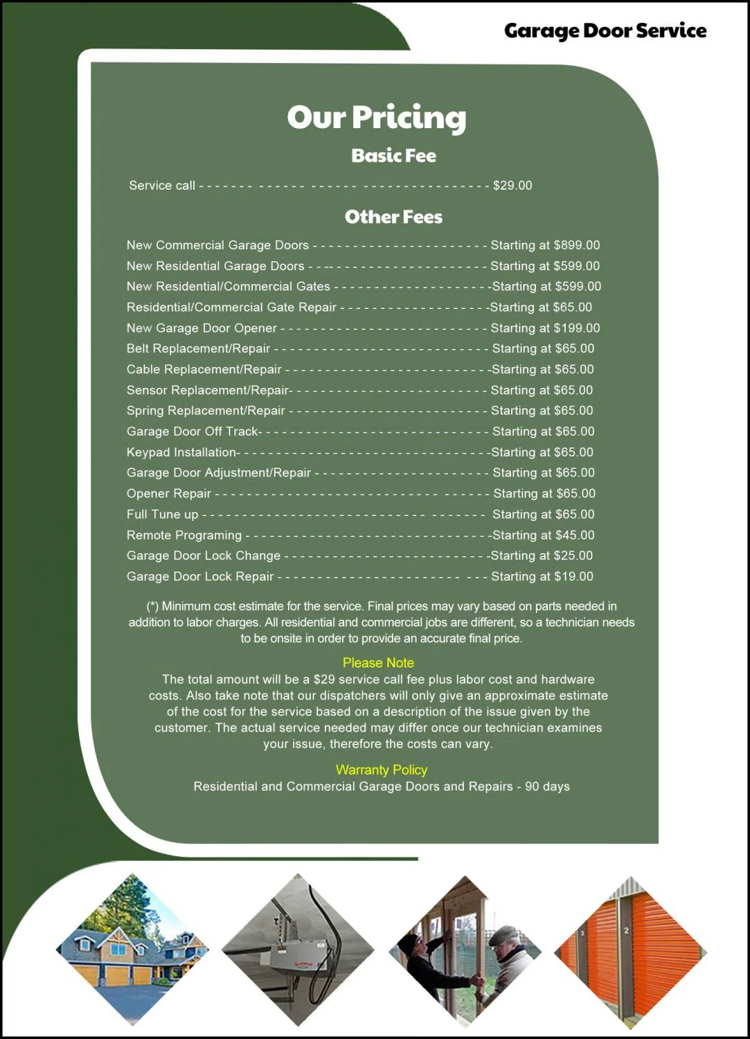 Metro Garage Doors Port Costa, CA 510-634-7619